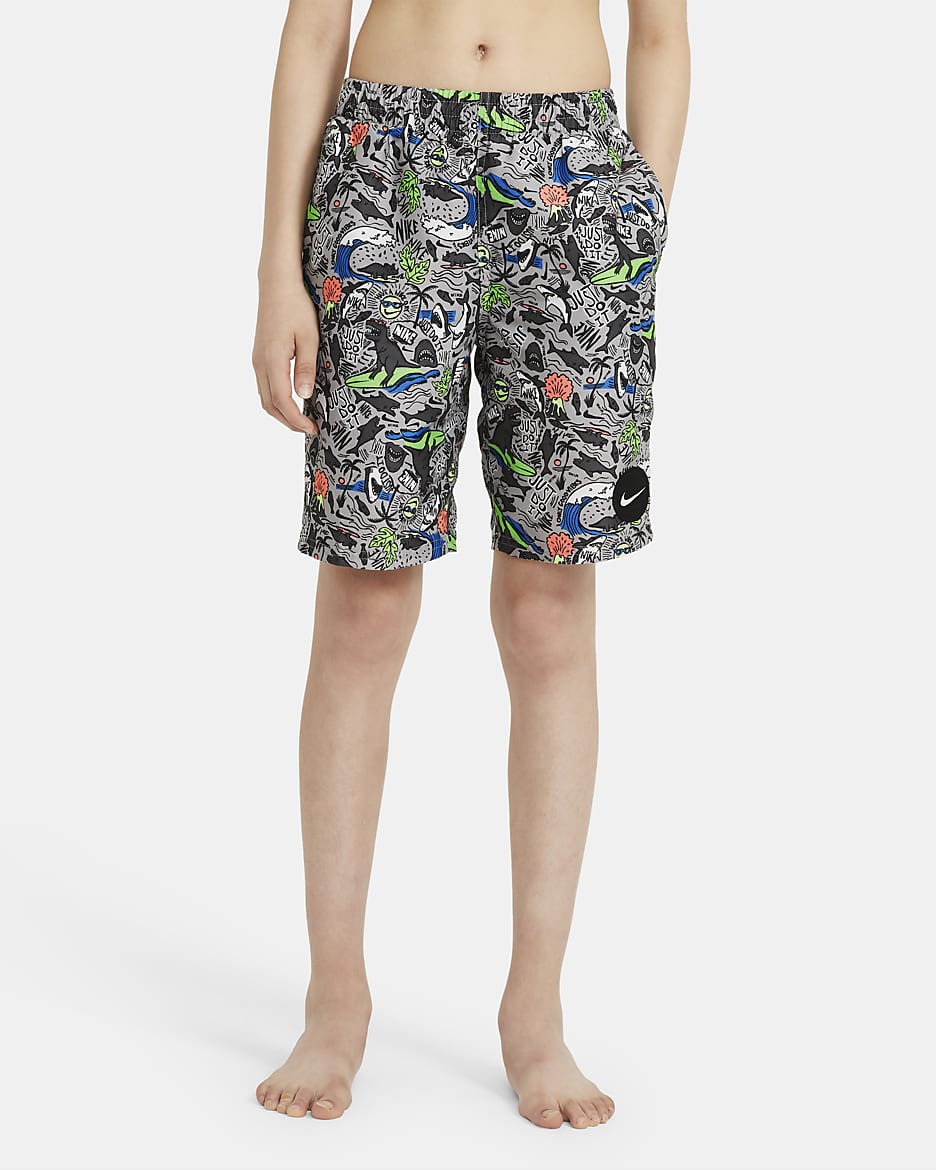 Nike Big Kids' (Boys') 8" Swim Trunks - Light Smoke Grey