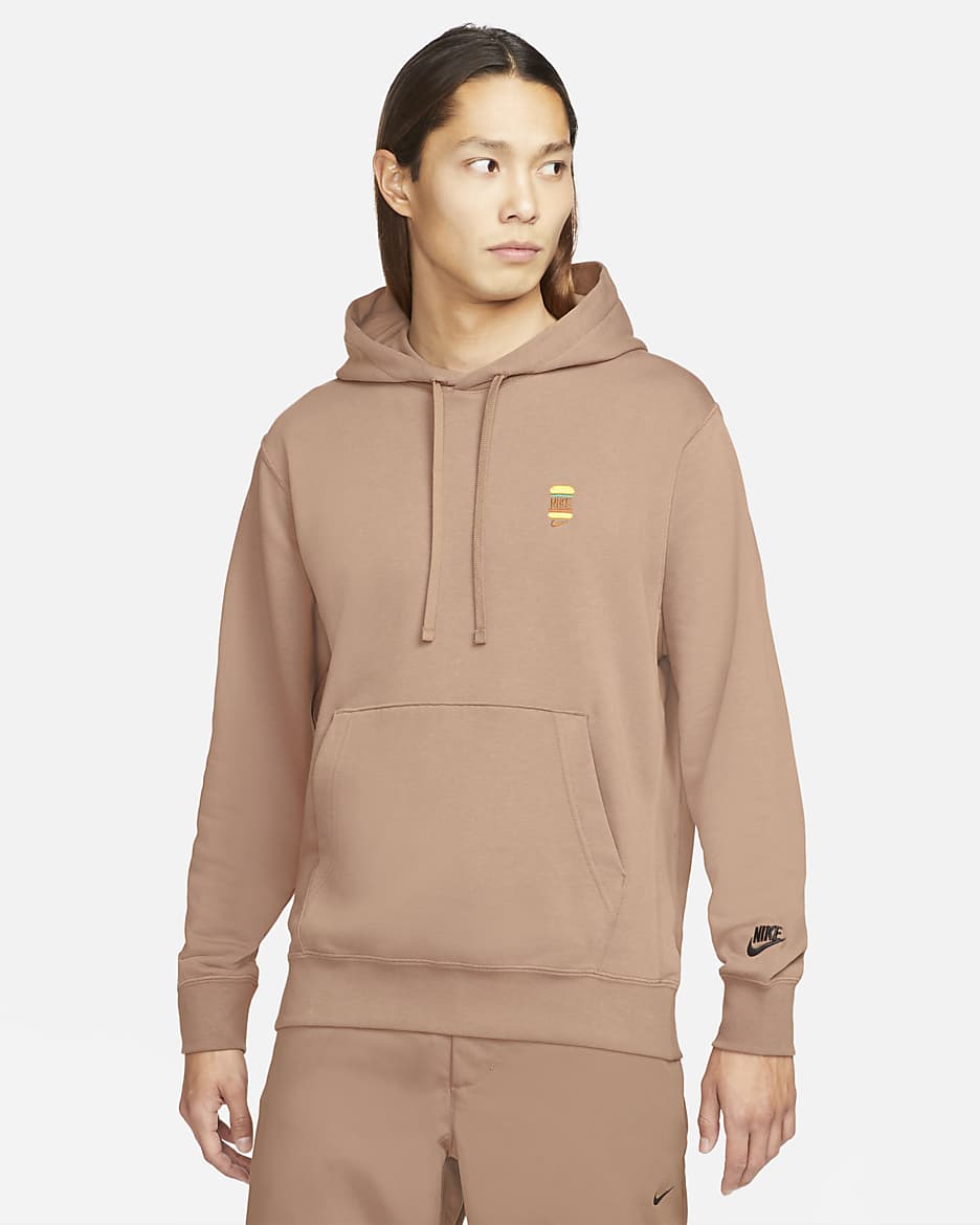 Nike Sportswear Men's French Terry Pullover Hoodie - Archaeo Brown/Black