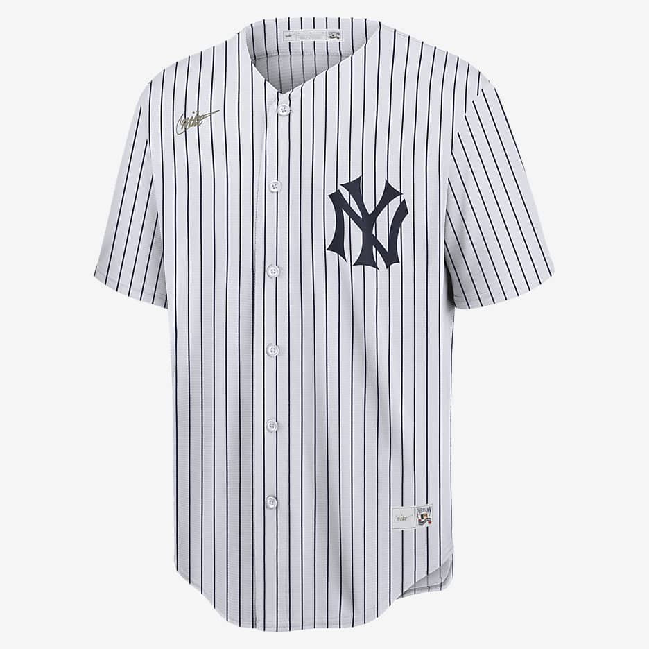 Camiseta de béisbol Cooperstown para hombre MLB New York Yankees (Lou Gehrig) - Blanco