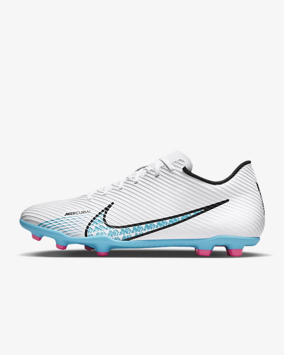 Nike Mercurial Vapor 15 Club Multi-Ground Low-Top Football Boot - White/Pink Blast/Baltic Blue