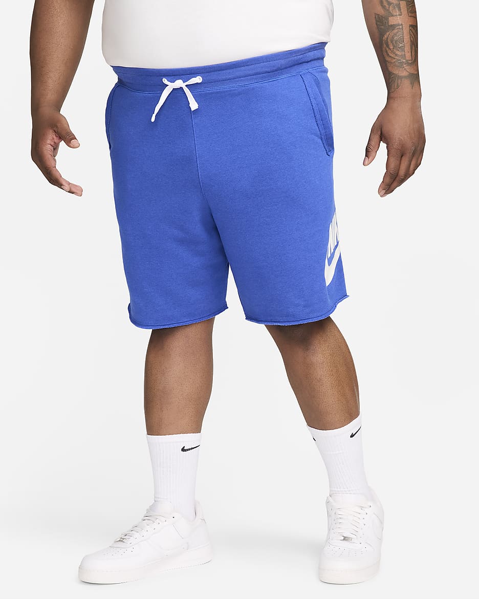 Nike Club Alumni Men's French Terry Shorts - Game Royal/White/White