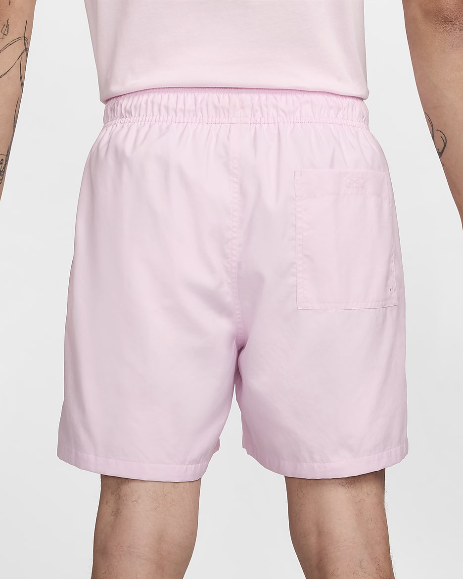 Shorts de tejido Woven Flow para hombre Nike Club - Espuma rosa/Blanco