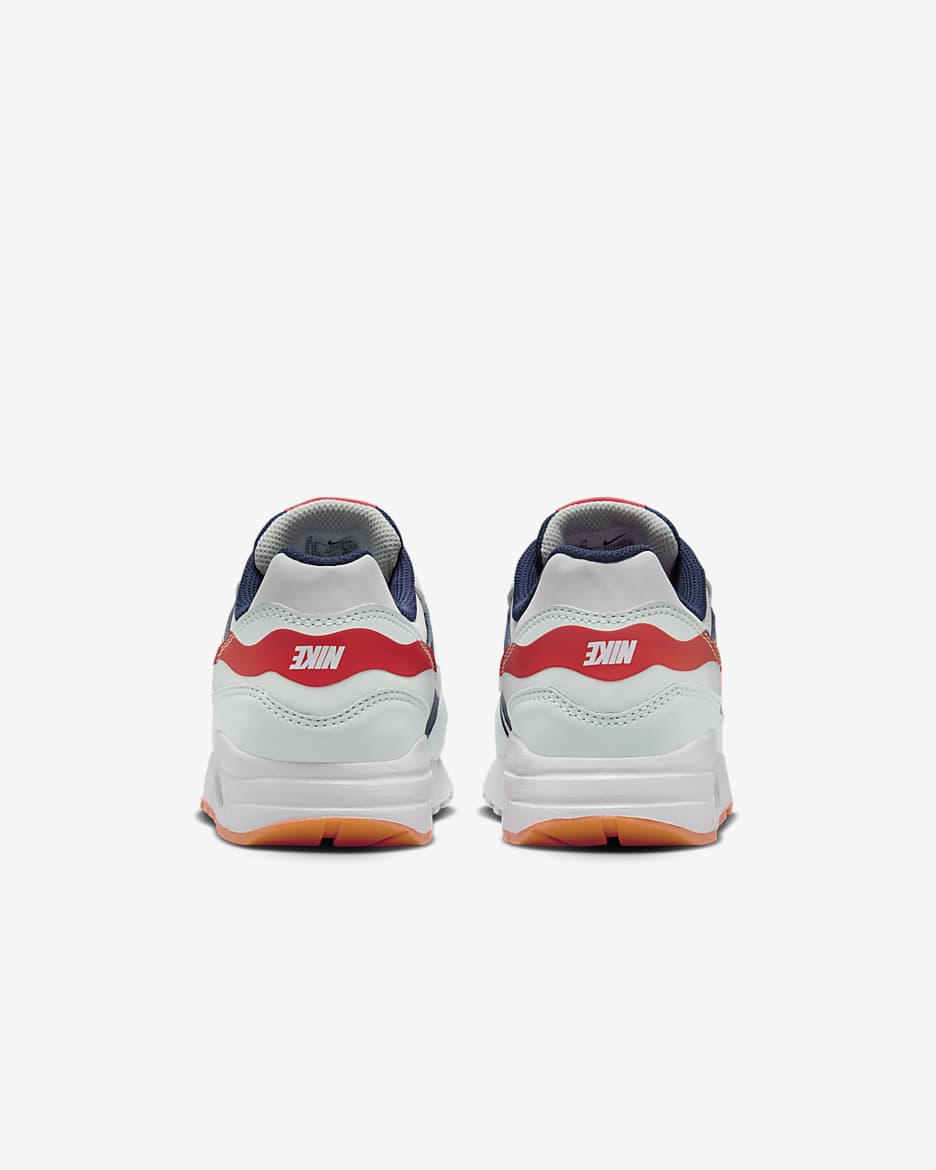 Nike Air Max 1 SE Older Kids' Shoes - Light Silver/Midnight Navy/Astronomy Blue/Total Orange