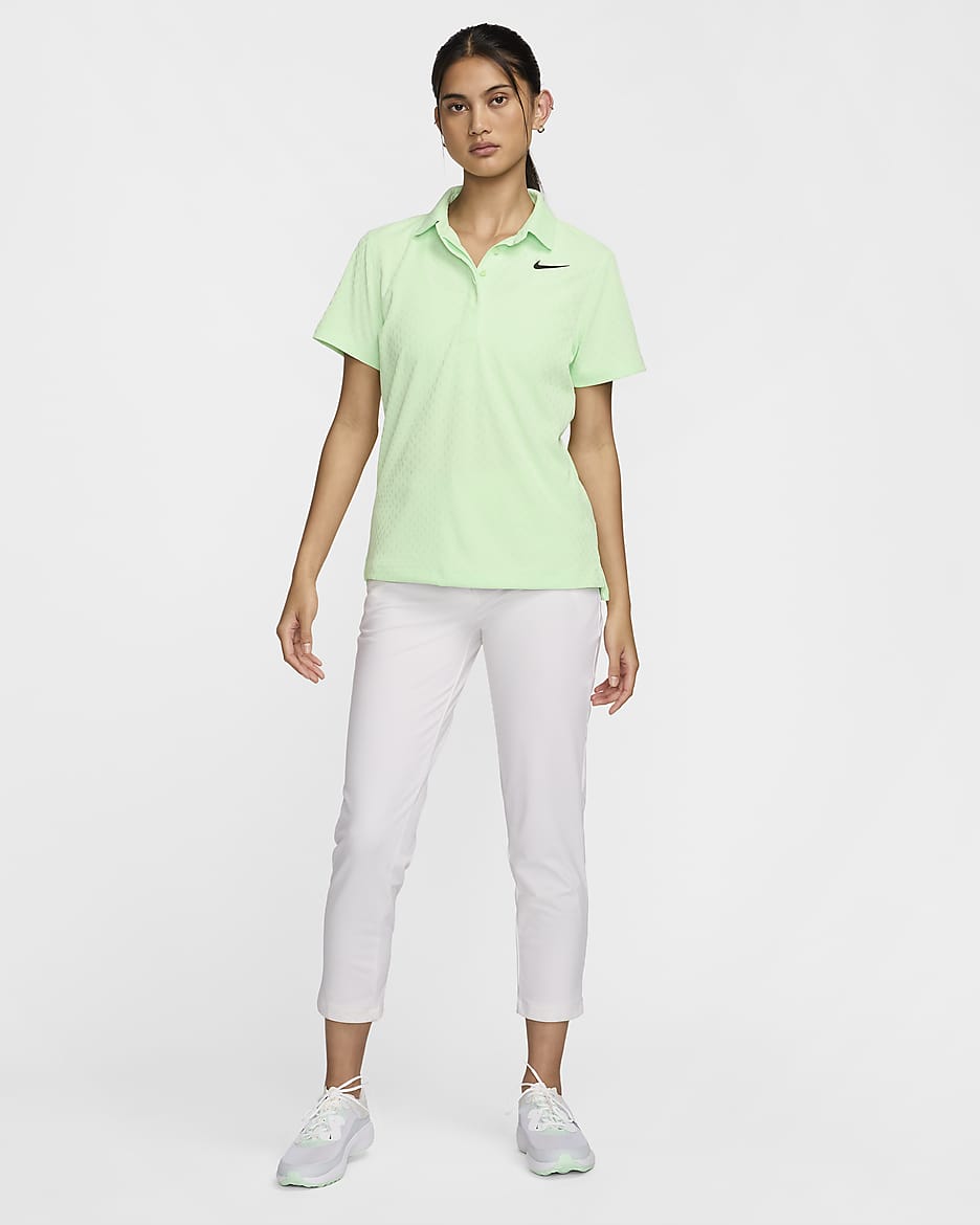 Nike Tour Dri-FIT ADV golfpolo met korte mouwen voor dames - Vapor Green/Zwart