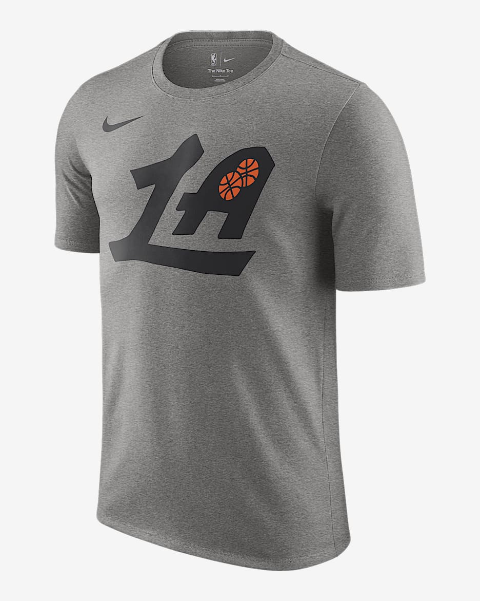 Playera Nike NBA para hombre LA Clippers Essential City Edition - Gris oscuro jaspeado