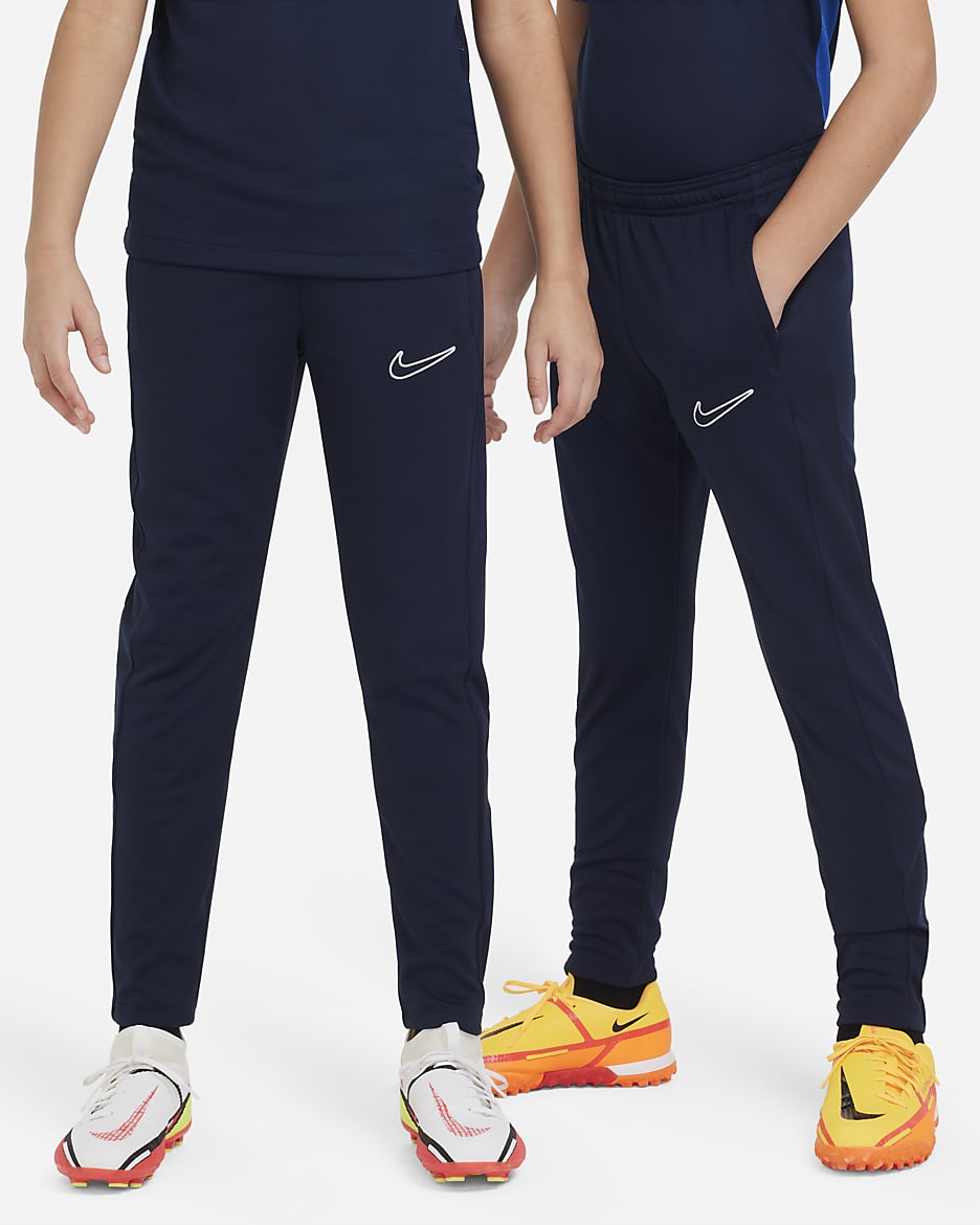 Fotbollsbyxor Nike Dri-FIT Academy23 för barn - Obsidian/Obsidian/Obsidian/Vit