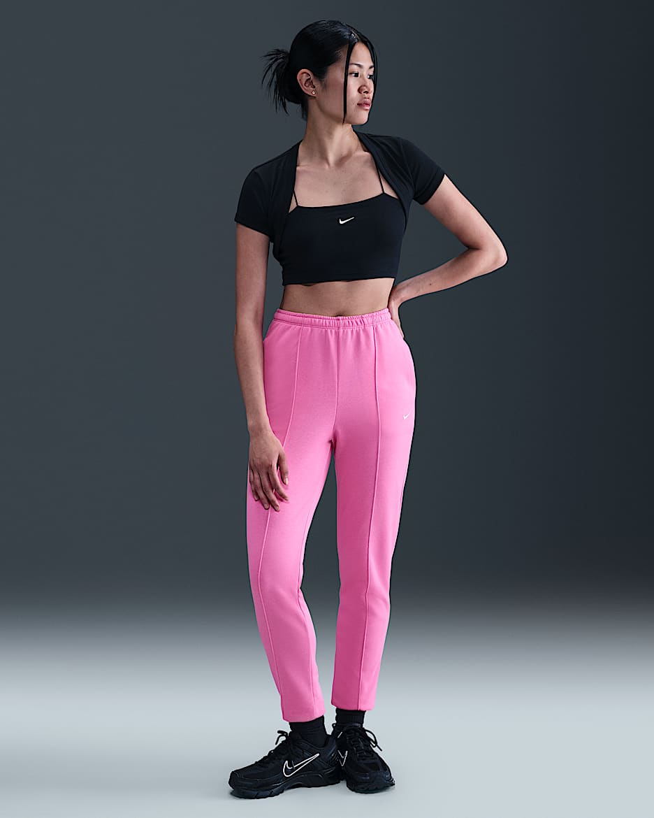 Nike Sportswear Chill Terry Women's Slim High-Waisted French Terry Sweatpants - Playful Pink/Sail