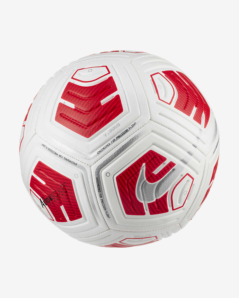Nike Strike Team Fußball (290 Gramm) - Weiß/Bright Crimson/Silber