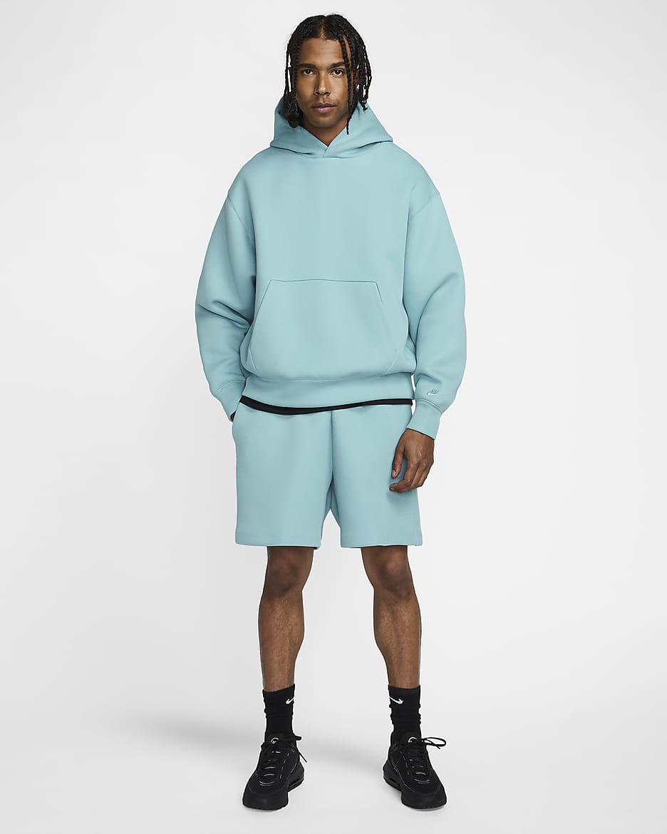 Sweat à capuche en tissu Fleece Nike Tech Reimagined pour homme - Denim Turquoise/Denim Turquoise