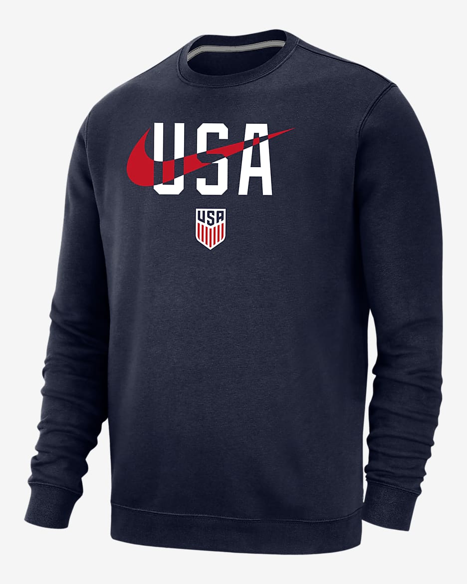 USA Club Fleece Men's Crew-Neck Sweatshirt - Navy