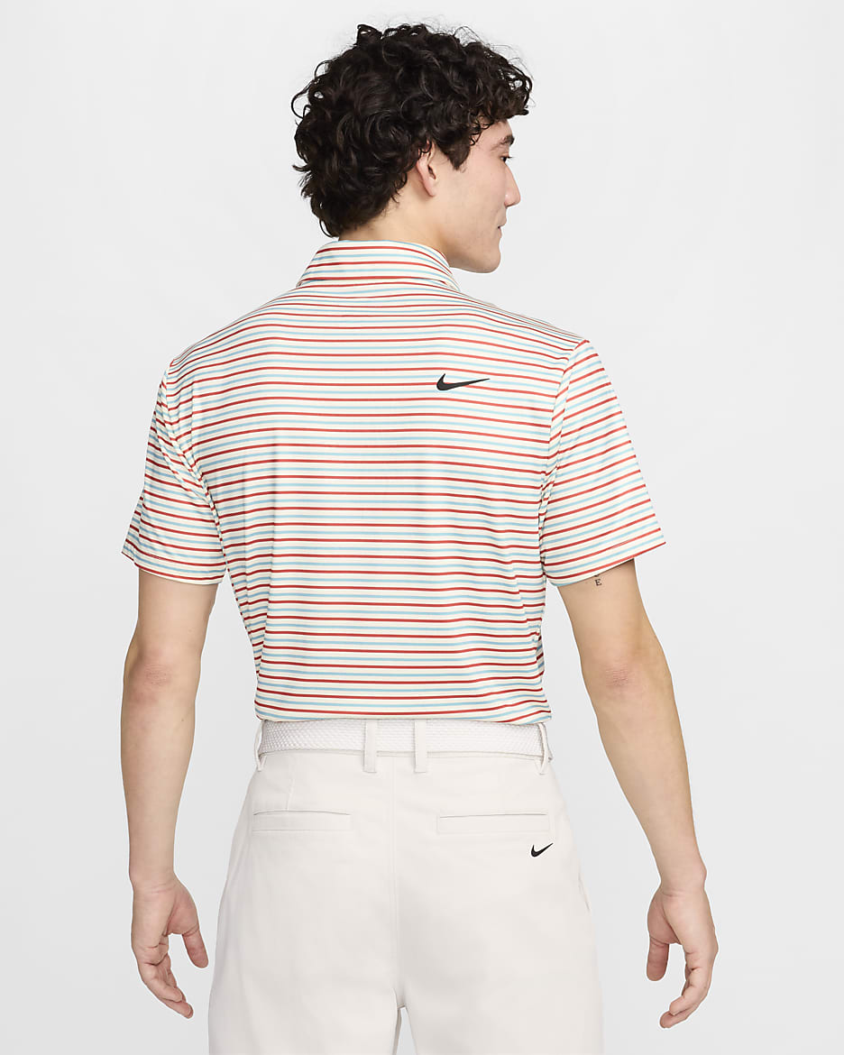 Nike Tour Men's Dri-FIT Striped Golf Polo - Coconut Milk