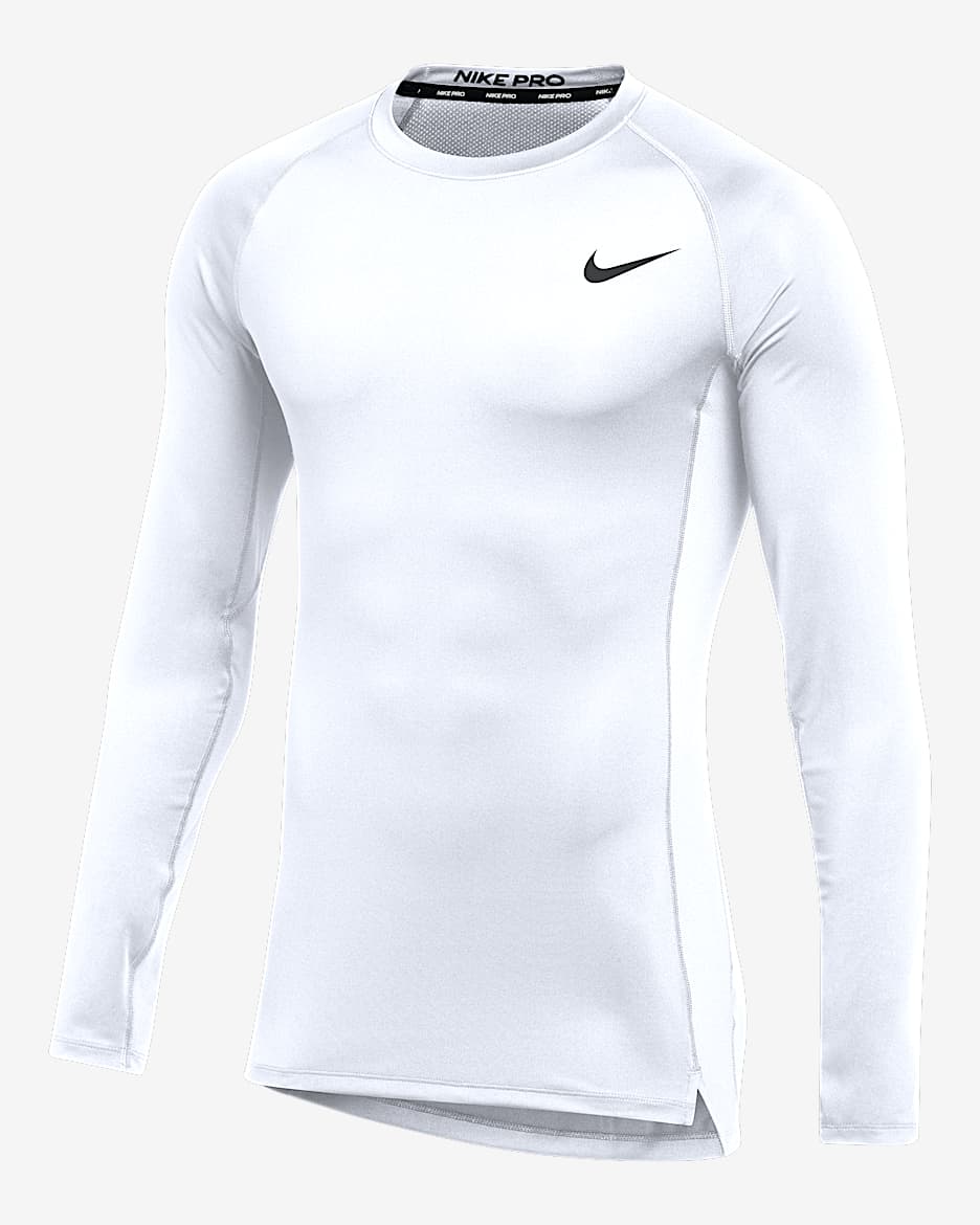 Nike Pro Men's Long-Sleeve Top - White/Black