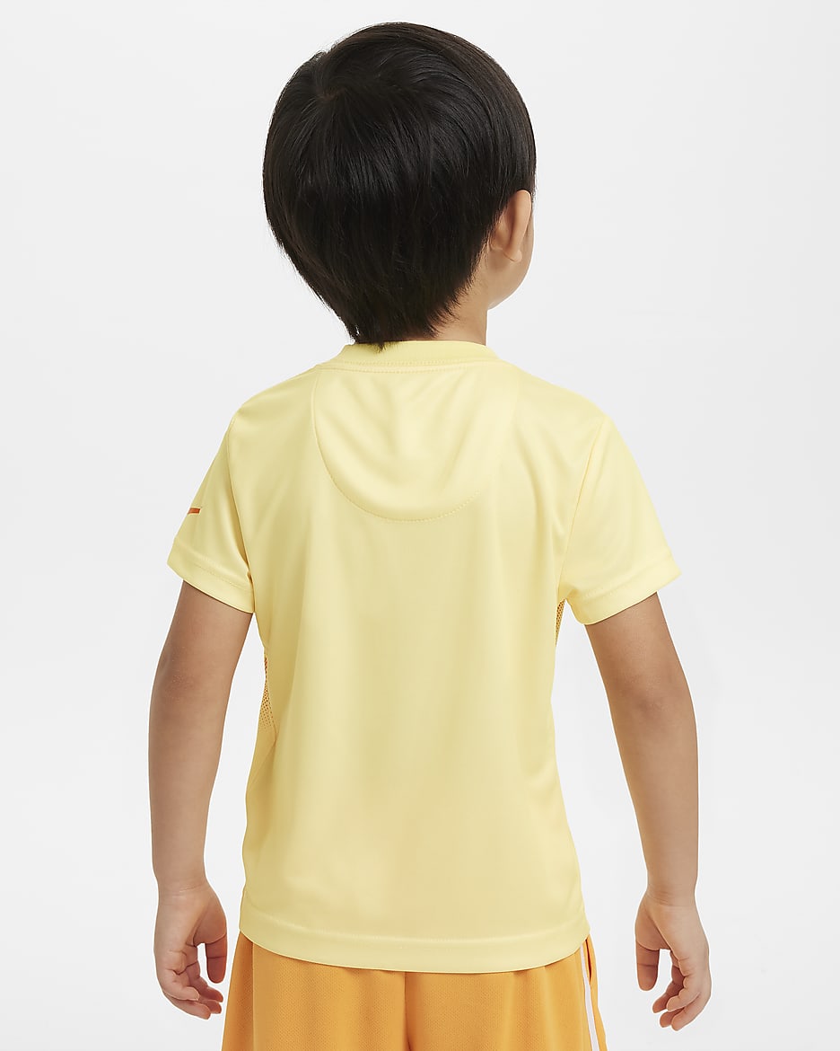 Nike Dri-FIT Toddler Stacked Up Swoosh T-Shirt - Soft Yellow