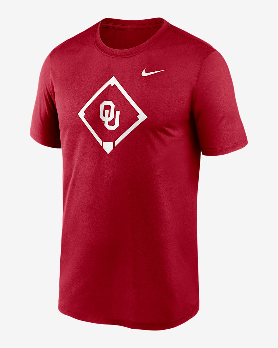 Playera universitaria Nike Dri-FIT para hombre Oklahoma Sooners Legend Baseball Icon - Carmesí