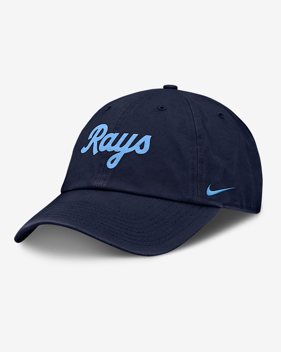 Gorra ajustable Nike de la MLB para hombre Tampa Bay Rays Club - Azul marino universitario