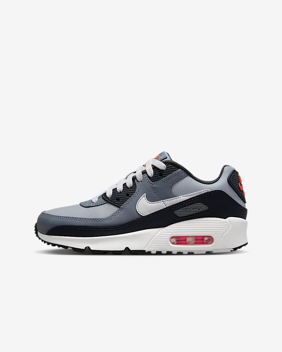 Sapatilhas Nike Air Max 90 Júnior - Cinzento Wolf/Cinzento Cool/Anthracite/Branco