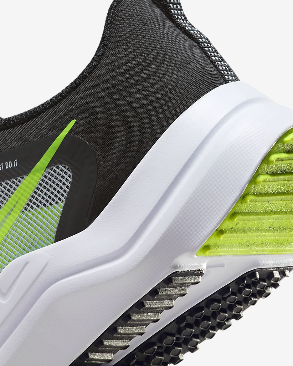 Nike Downshifter 12 Men's Road Running Shoes - Wolf Grey/Black/Volt/White