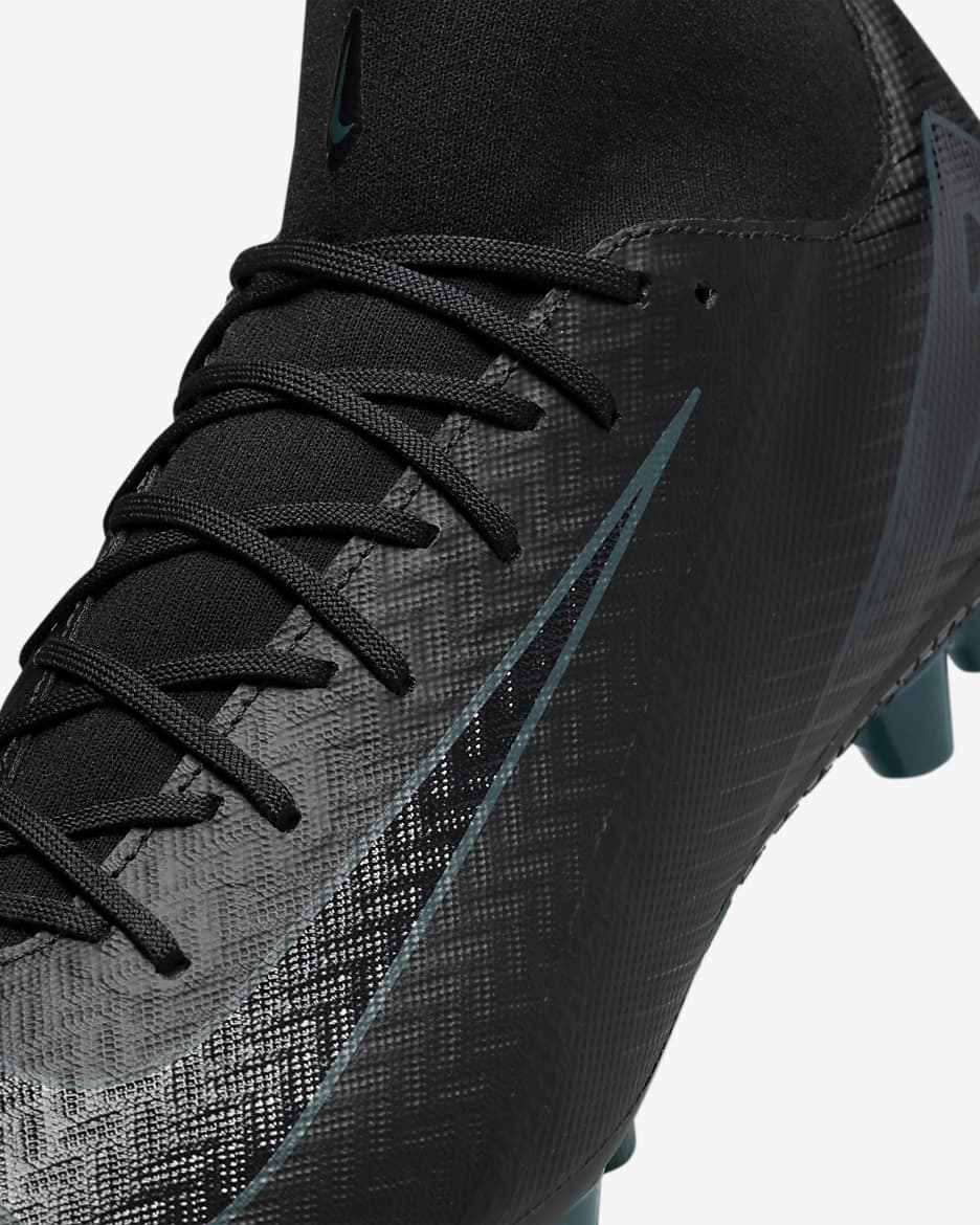 Nike Mercurial Superfly 10 Academy AG magasszárú futballcipő - Fekete/Deep Jungle/Fekete