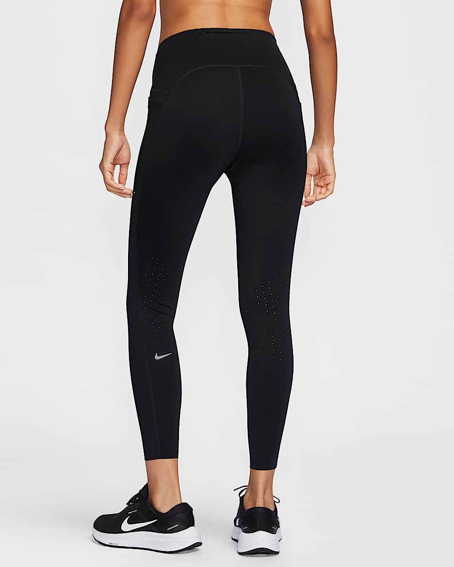 Nike Swift Women's High-Waisted 7/8 Running Leggings with Pockets - Black