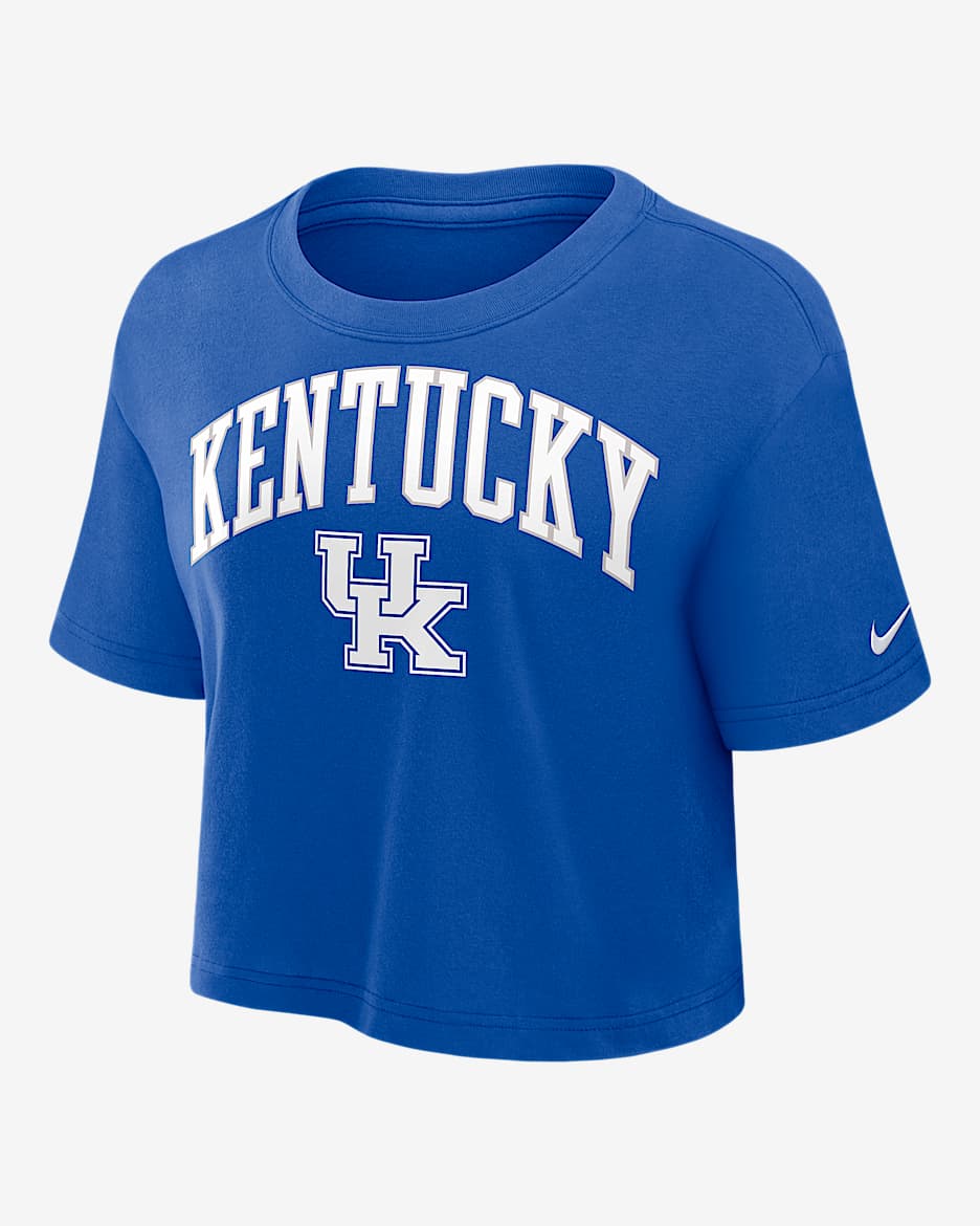 Kentucky Athletic Prep Arch Women's Nike Dri-FIT College Cropped T-Shirt - Royal
