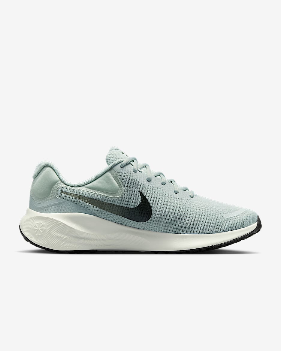 Nike Revolution 7 Men's Road Running Shoes - Light Silver/Light Army/Pale Ivory/Sequoia