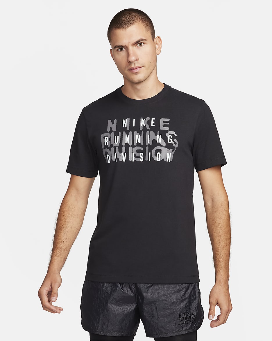ナイキ Dri-FIT ランニング ディビジョン メンズ Tシャツ - ブラック