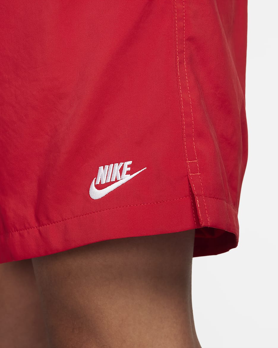 Short Flow tissé Nike Club pour homme - University Red/Blanc