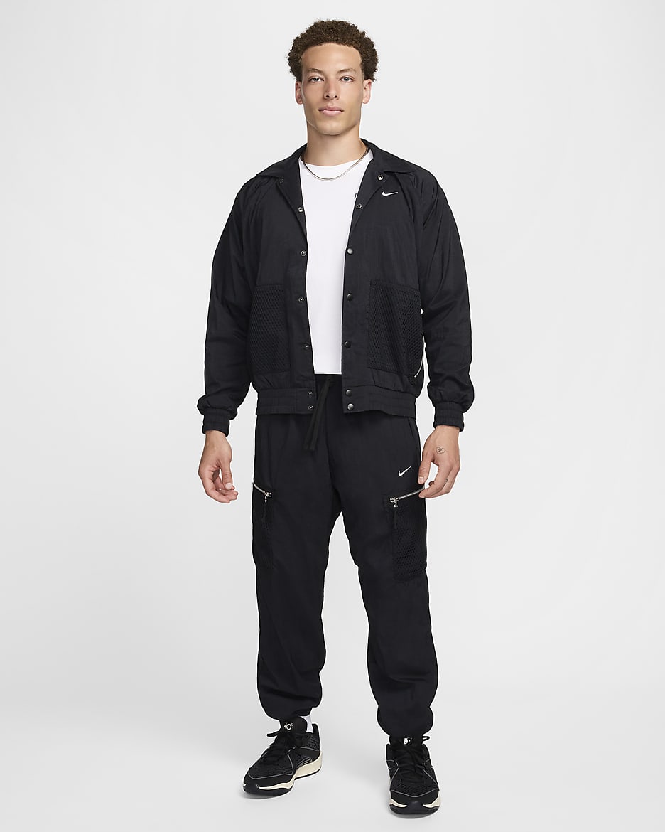 Nike Men's Repel Woven Basketball Jacket - Black/White