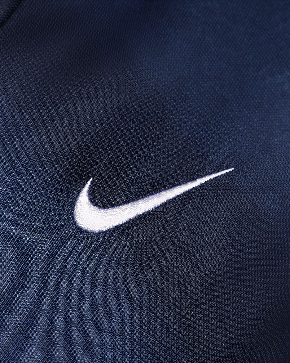 Polo de golf imprimé à manches courtes Dri-FIT Nike Victory pour femme - Mystic Navy/Obsidian/Blanc