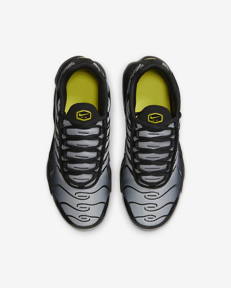 Nike Air Max Plus Schuh für ältere Kinder - Schwarz/Wolf Grey/Opti Yellow