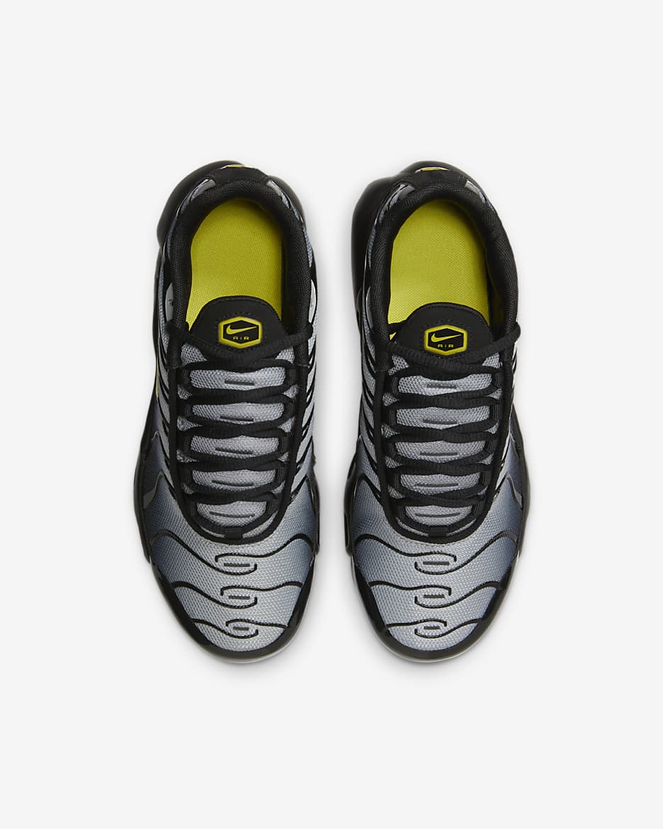 Nike Air Max Plus Older Kids' Shoes - Black/Wolf Grey/Opti Yellow