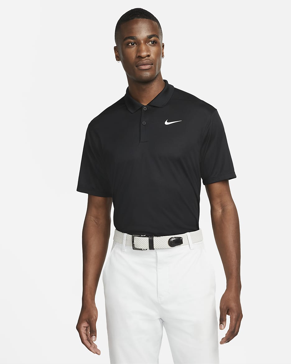 Nike Dri-FIT Victory Golfpolo voor heren - Zwart/Wit