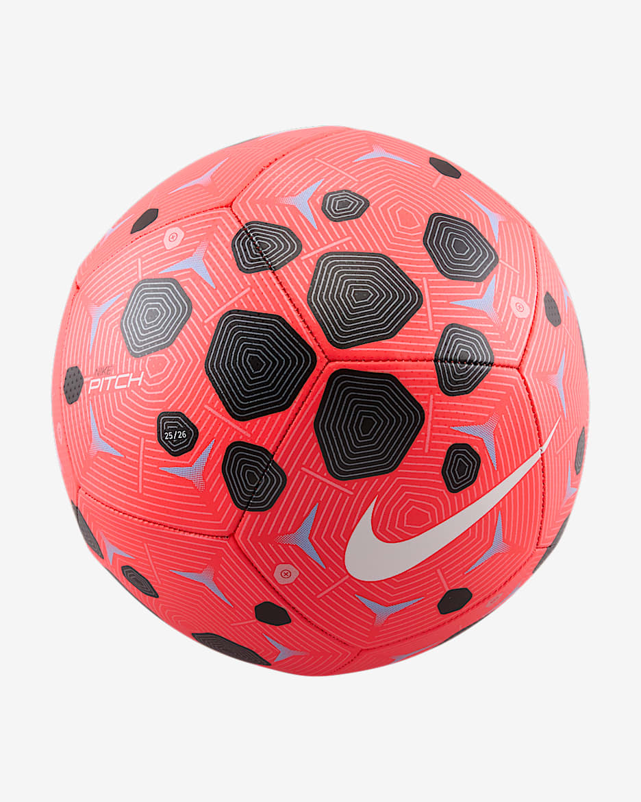 Nike Pitch Soccer Ball - Bright Crimson/Black/White