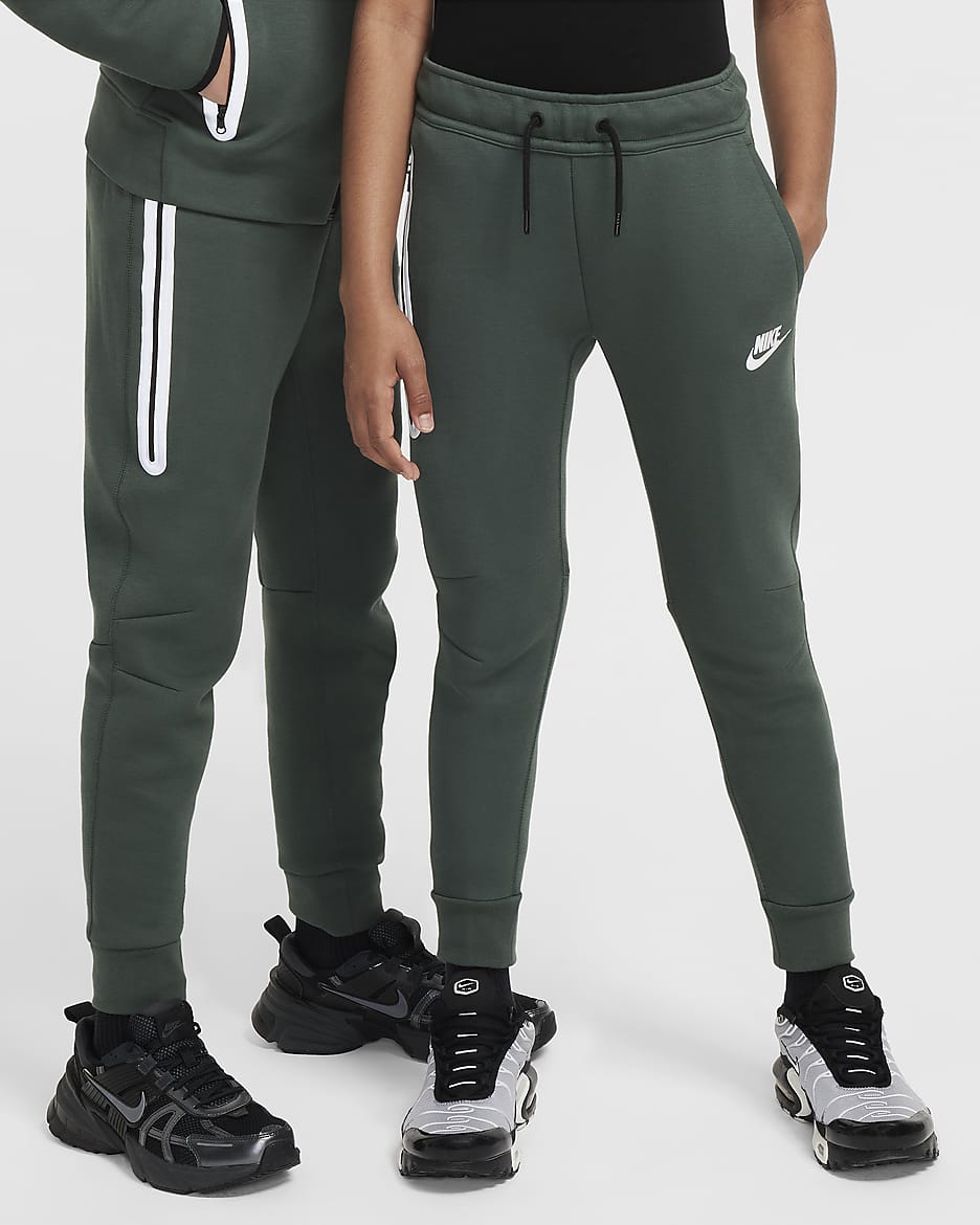 Sweats Nike Sportswear Tech Fleece med reflekterande design för ungdom - Vintage Green