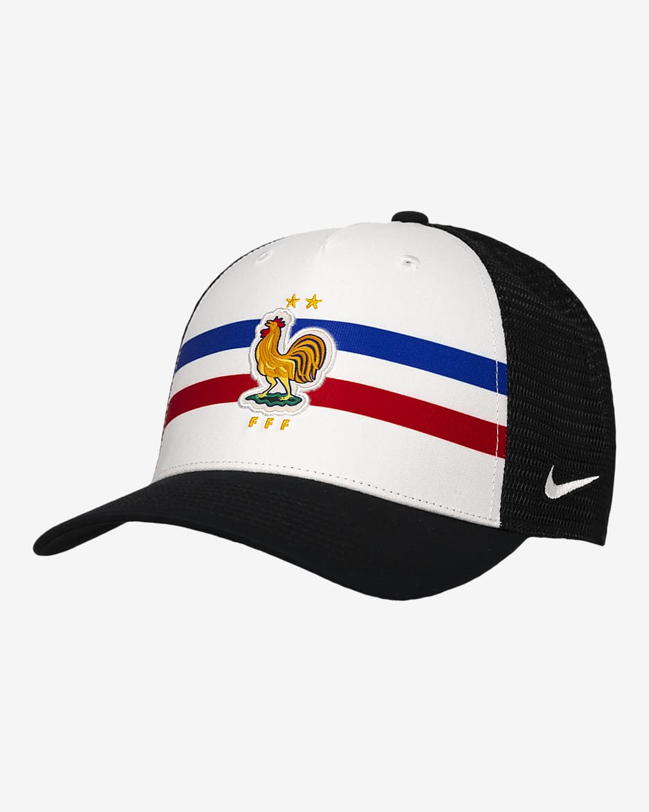 Gorra de rejilla de fútbol Nike FFF - Negro