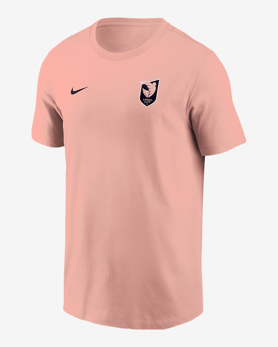 Playera Nike de la NWSL para hombre Alyssa Thompson Angel City FC - Coral desteñido