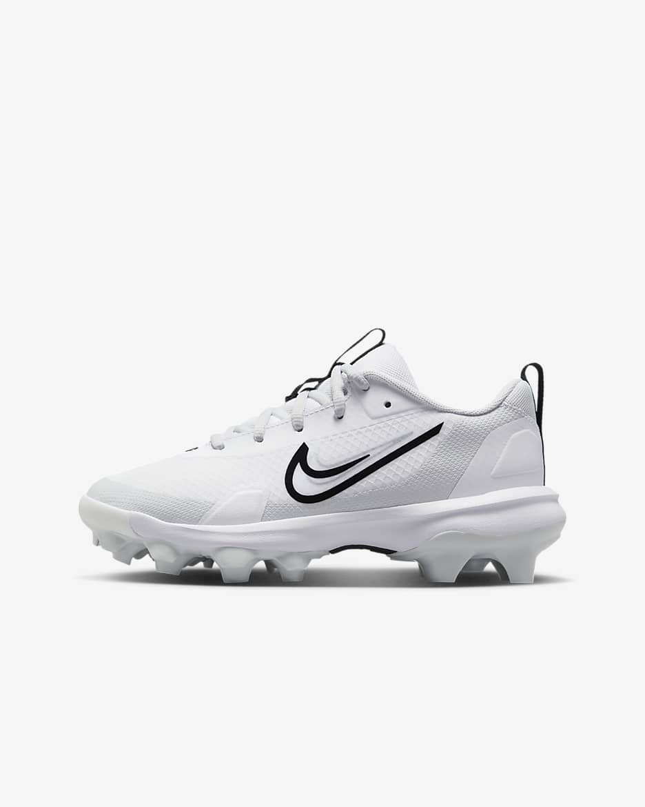 Tacos de béisbol para niños grandes Nike Force Trout 9 Pro MCS - Blanco/Platino puro/Negro