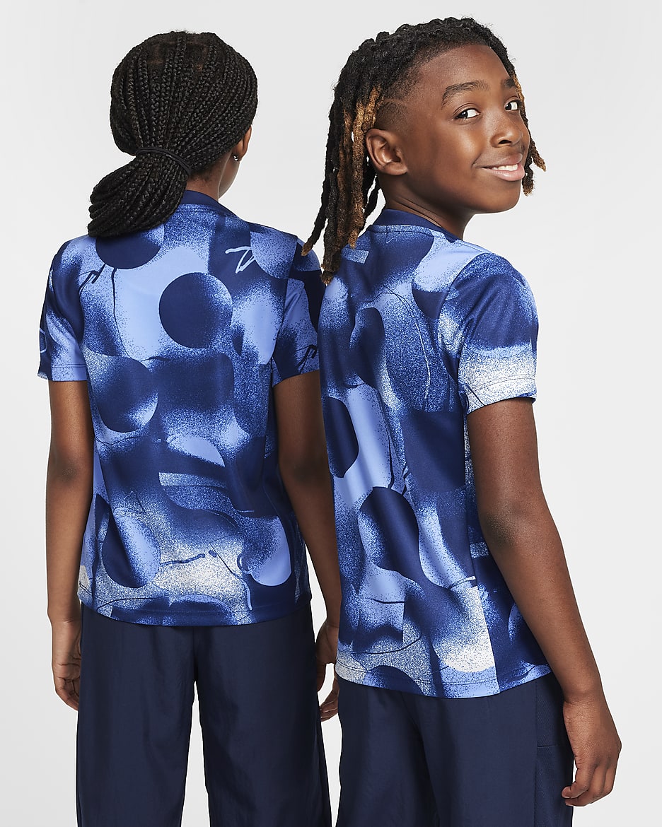 Tottenham Hotspur Academy Pro Big Kids' Nike Dri-FIT Soccer Pre-Match Short-Sleeve Top - Binary Blue/White