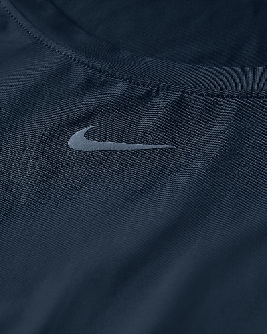 Damska koszulka z krótkim rękawem Dri-FIT Nike One Classic - Armory Navy/Czerń