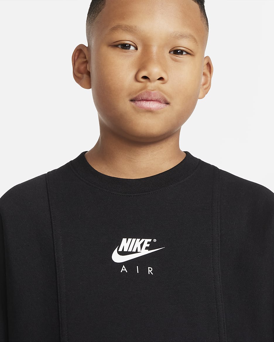 Nike Air Big Kids' (Boys') Sweatshirt - Black/Anthracite/White