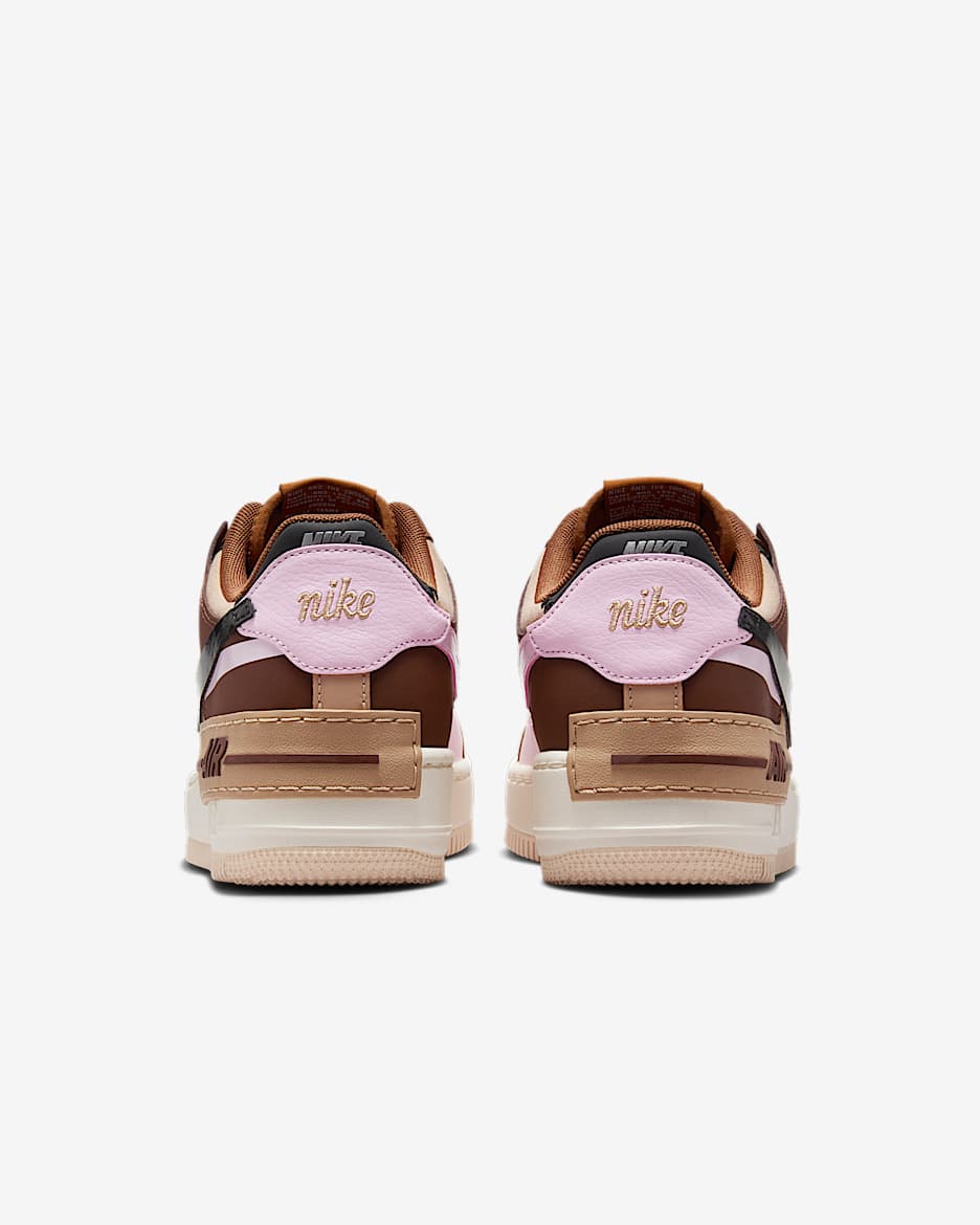 Dámská bota Nike Air Force 1 Shadow - Light British Tan/Pink Foam/Hemp/Černá