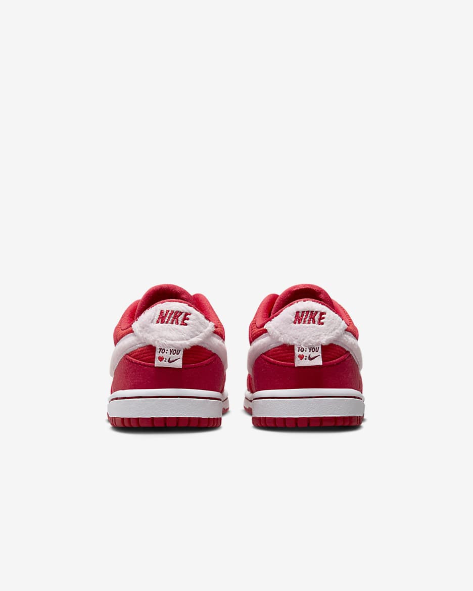 Nike Dunk Low Baby/Toddler Shoes - Fire Red/Light Crimson/White/Pink Foam