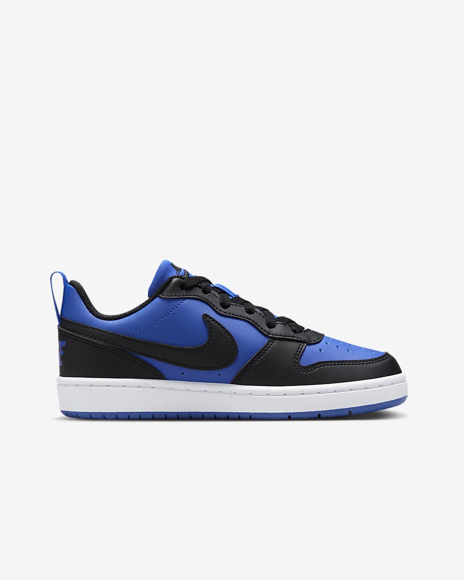 Chaussure Nike Court Borough Low Recraft pour ado - Game Royal/Blanc/Noir