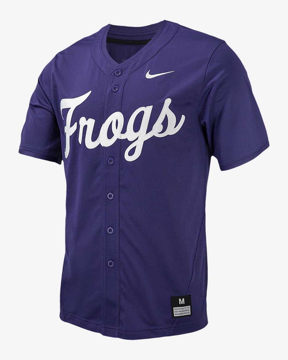 TCU Men's Nike College Replica Baseball Jersey - New Orchid