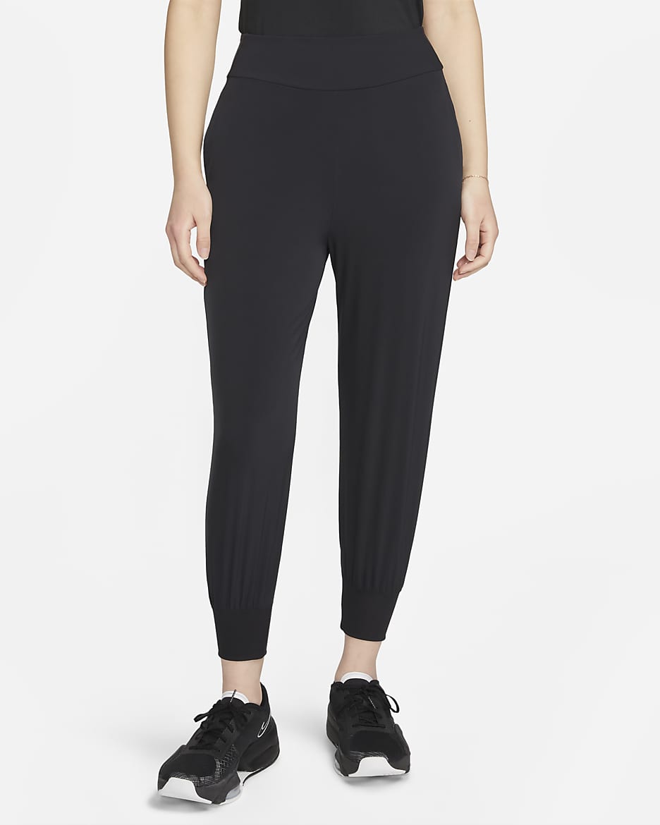 Nike Dri-FIT Bliss Women's Mid-Rise 7/8 Joggers - Black/Clear