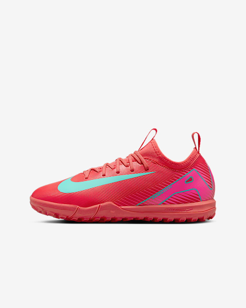 Nike Jr. Mercurial Vapor 16 Academy Younger/Older Kids' TF Low-Top Football Shoes - Ember Glow/Aurora Green