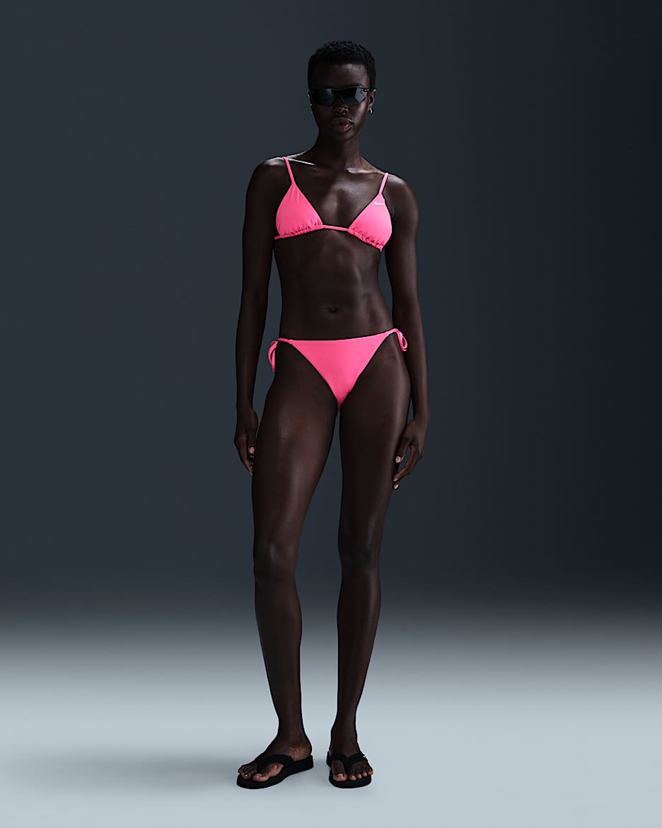 Parte de abajo de bikini con cordones para mujer Nike Swim Essential - Hiperrosa