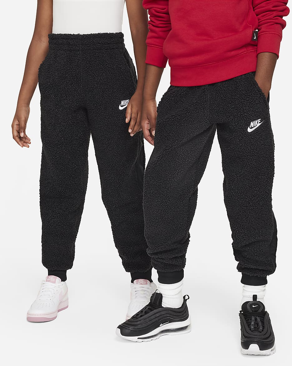 Nike Sportswear Club Fleece Big Kids' Winterized Pants - Black/Black/White