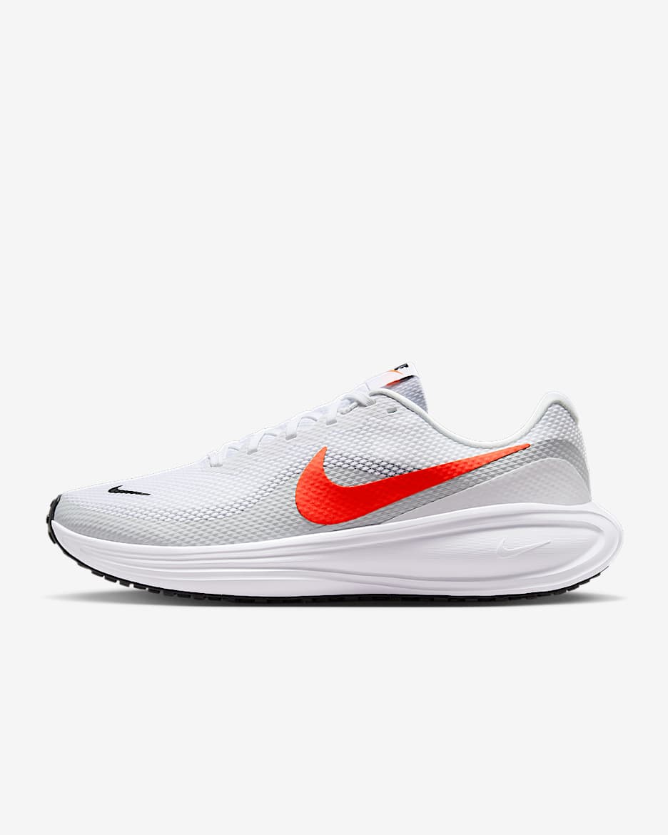 Nike Revolution 8 Men's Road Running Shoes - White/Pure Platinum/Black/Bright Crimson
