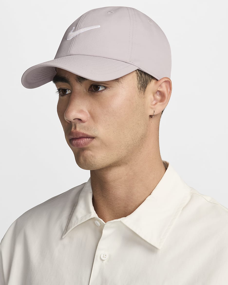 Gorra Swoosh desestructurada Nike Club - Violeta platino/Violeta platino